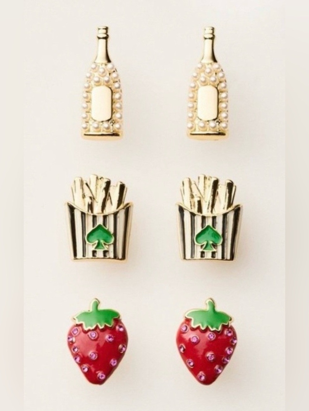 kate spade Gold & Red Novelty Stud Earring Set - Picture 8 of 11